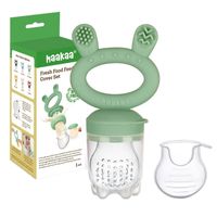 Haakaa Fresh Food Feeder & Cover Set - Pea Green